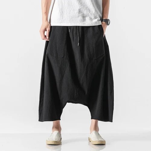 2023 Summer Men Plus Size Casual Harem Pants Vintage Loose Cotton Linen Wide Leg Pants Men Elastic Waist Pantalones Trousers - Shoppingstore25Shoppingstore25172591265;20251127;1764254257QtJBdH1e7614ece7494664a2d1aa1f027b9e29u