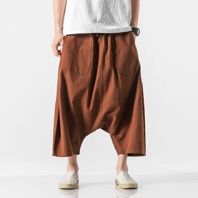 2023 Summer Men Plus Size Casual Harem Pants Vintage Loose Cotton Linen Wide Leg Pants Men Elastic Waist Pantalones Trousers - Shoppingstore25Shoppingstore25172591267;20251127;1764254257alQDEHe4666ae3bf94408dabe59b3ca7f07748g